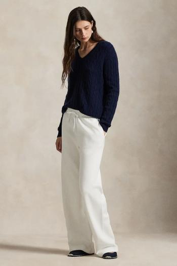 Tepláky Polo Ralph Lauren biela farba, jednofarebné, 211977959