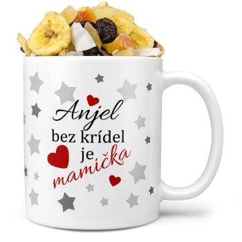 Hrnček Anjel bez krídel je mamička (Náplň hrnčeka: Tropická zmes)