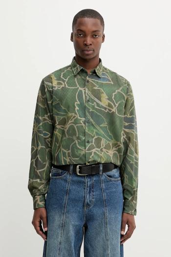 Košeľa Desigual BANGKOK zelená farba, regular, s klasickým golierom, 25WMCW29