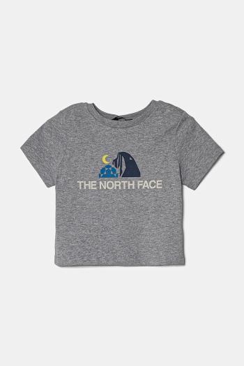 Detské tričko The North Face KID GRAPHIC S/S TEE šedá farba, s potlačou, NF0A8AXEDYX1
