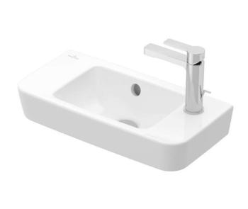 VILLEROY & BOCH - O.novo Umývadielko Compact 50x25 cm, s prepadom, 1 otvor na batériu vpravo, alpská biela 4342R501
