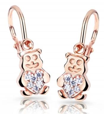 Cutie Diamonds Detské náušnice z ružového zlata Medvedíci s briliantmi DC2751-10-10-X-4