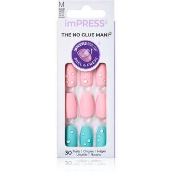 KISS imPRESS The No Glue Mani Medium umelé nechty Dew Drop 30 ks