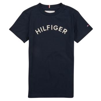 Tommy Hilfiger  U HILFIGER ARCHED TEE  Tričká s krátkym rukávom Námornícka modrá