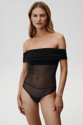 Blúzka Undress Code Libra Bodysuit Thong dámska, čierna farba, jednofarebná, 839