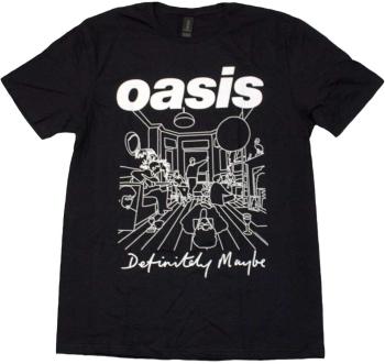 Oasis Tričko Definitely Maybe Line Drawing Unisex Black M