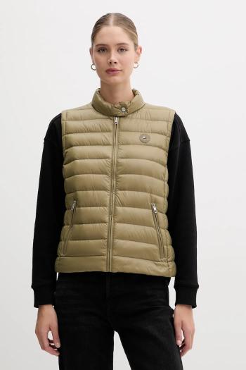 Páperová vesta Tommy Hilfiger zelená farba, prechodná, WW0WW45499