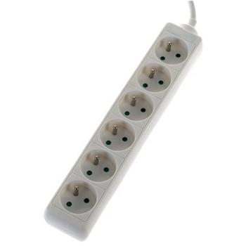WowME predlžovací prívod 230V 6× zásuvka 2 m (KF-FB-06-2M,3G1.5MM2)