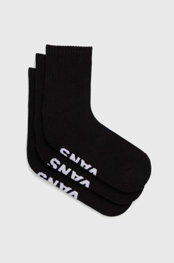 Ponožky Vans 3-pak čierna farba, VN000FV7BLK1
