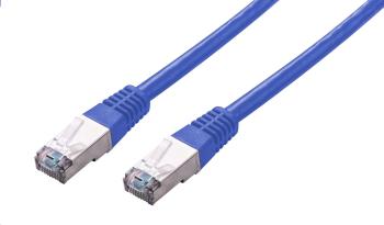 Kabel C-TECH CB-PP5F-1B patchcord Cat5e, FTP, modrý, 1m