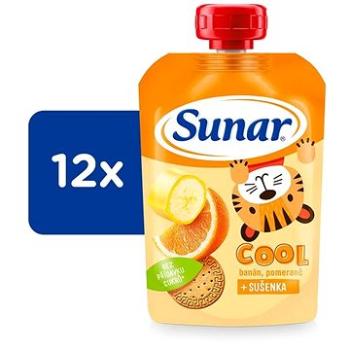 Sunar Cool ovocná kapsička pomaranč, banán, sušienka 12× 110 g (8592084418427)