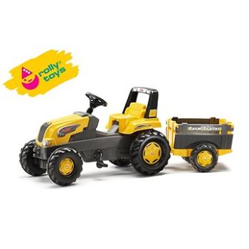 Šliapací traktor Rolly Junior s Farm vlečkou - žltý (4006485800285)