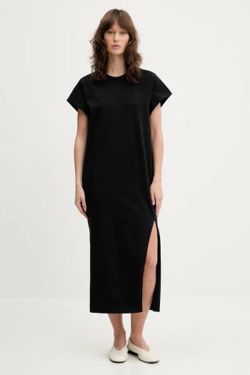 Bavlnené šaty IRO čierna farba, maxi, oversize, WF33LITONYA