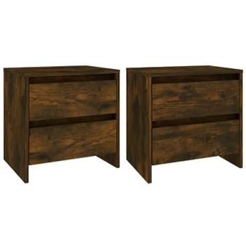 SHUMEE Nočné stolíky 2 ks dymový dub 45 × 34,5 × 44,5 cm drevotrieska, 813039