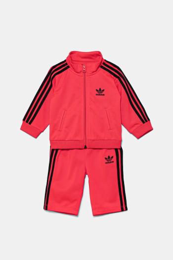 Detská tepláková súprava adidas Originals červená farba, JY0022