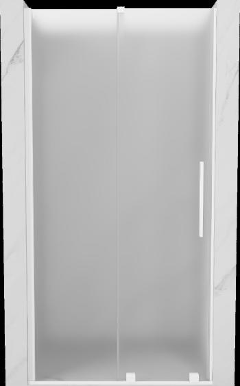 MEXEN/S - Velár posuvné sprchové dvere 90 cm, dekor, biela 871-090-000-31-20