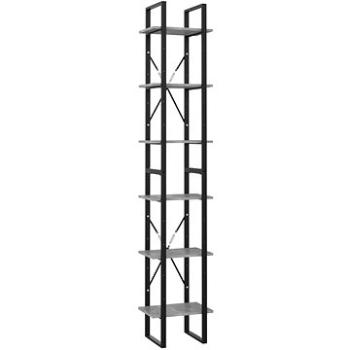 Shumee, so 6 policami betónovosivá, 40 × 30 × 210 cm, drevotrieska, 806501