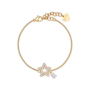 S'Agapõ Oceľový náramok Hviezdička s kryštálmi Twinkle SWN16