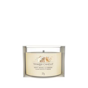 YANKEE CANDLE Soft Wool & Amber votív v skle 37 g