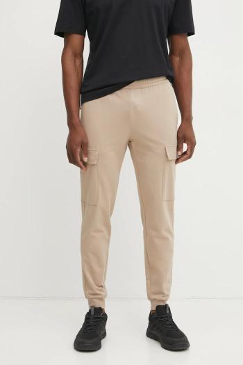 Bavlnené tepláky EA7 Emporio Armani pánske, béžová farba, jednofarebné, PJVRZ.8NPP67