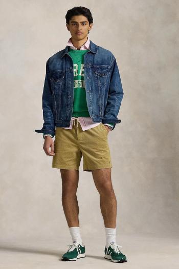 Štruksové šortky Polo Ralph Lauren tmavomodrá farba, 710800214