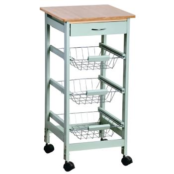 Kesper 25813 Kuchynský vozík s pracovnou doskou, 77 x 36 x 36 cm