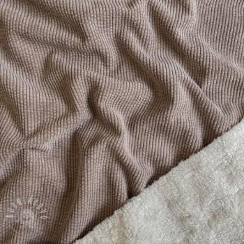 Kordbársony FAUX FUR sand