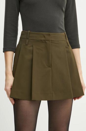 Sukňa Pinko zelená farba, mini, áčkový strih, 104357 A18E