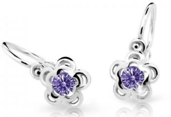 Cutie Jewellery Detské náušnice z bieleho zlata C2204-10-X-2 fialová