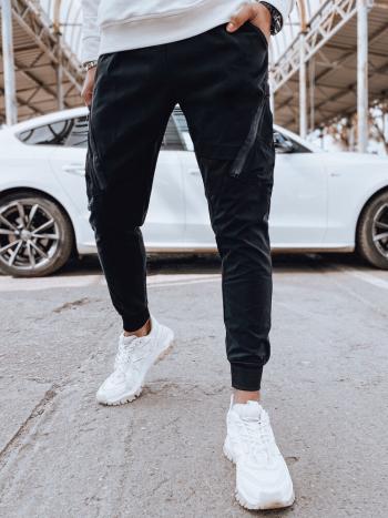 Pánske čierne cargo nohavice Dstreet UX4364