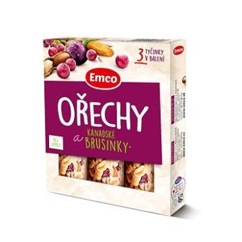 Emco Tyčinka s orechmi a kanadskými brusnicami 3 × 35 g (8595229913573)