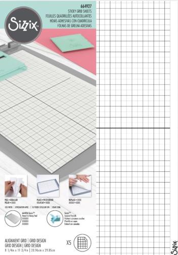 SIZZIX - Samolepiace listy s mriežkou 21 x 29,5 cm 5 ks