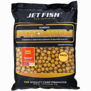 Jet fish boilie premium clasicc 5 kg 24 mm - cream / scopex