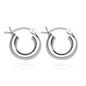 Strieborné kruhové náušnice 925 - hrubá hladká línia, 18 mm