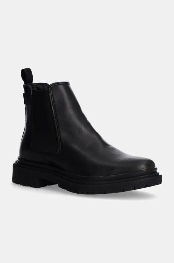 Topánky chelsea Levi's TROOPER CHELSEA dámske, čierna farba, na plochom podpätku, D7039-0006