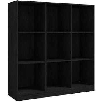 Shumee deliaca stena čierna 104 × 33,5 × 110 cm masívna borovica, 809976