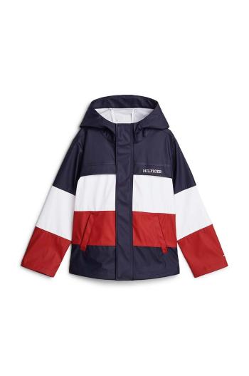 Detská bunda Tommy Hilfiger tmavomodrá farba, KS0KS00566
