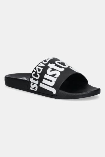 Šľapky Just Cavalli pánske, čierna farba, 78QA3SZ1ZS785L01