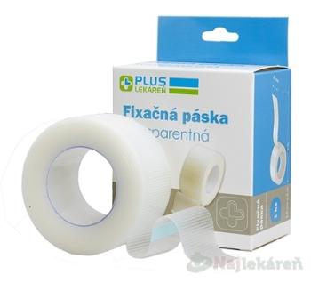 PLUS LEKÁREŇ Fixačná páska transparentná 2,5cm x 9m, cievka 1ks