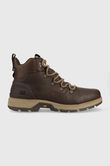 Členkové topánky Caterpillar Leverage Hiker Wp pánske, hnedá farba, P725147
