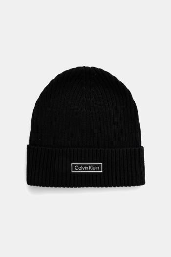 Čiapka s prímesou kašmíru Calvin Klein čierna farba, LV04D8053G