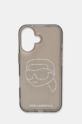 Puzdro na mobil Karl Lagerfeld iPhone 16 priehľadná farba, KLHCP16SHKHDCELK