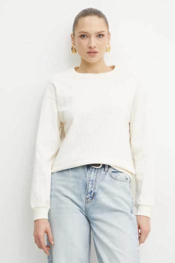 Mikina Armani Exchange dámska, béžová farba, vzorovaná, 8NYMLG YJE5Z