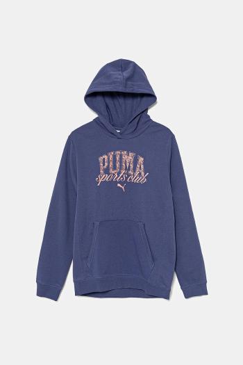 Detská mikina Puma CLASS Hoodie TR fialová farba, s kapucňou, s potlačou, 685829