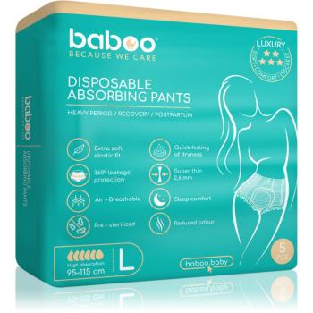Baboo Disposable Absorbing Pants scutece de unică folosință tip chiloțel marimea L 5 buc
