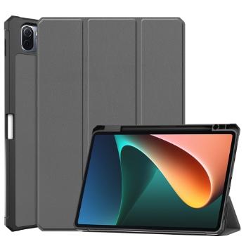 LEATHER Zaklápací obal Xiaomi Pad 5 / Xiaomi Pad 5 Pro šedý