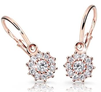 Cutie Diamonds Trblietavé detské náušnice z ružového zlata s briliantmi DC2749-10-10-X-4
