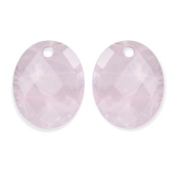 Sparkling Jewels Oválne prívesky na náušnice z ruženínu EAGEM13-RO