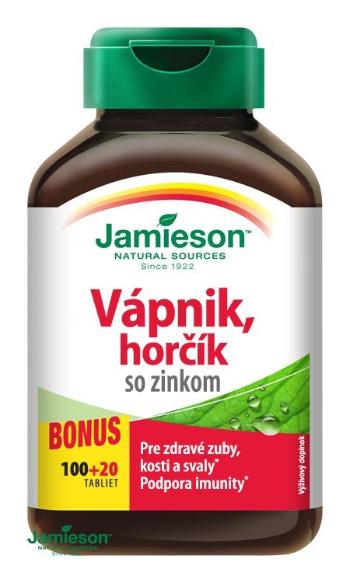 Jamieson Vápnik, horčík so zinkom pre zdravé kosti 120 tabliet