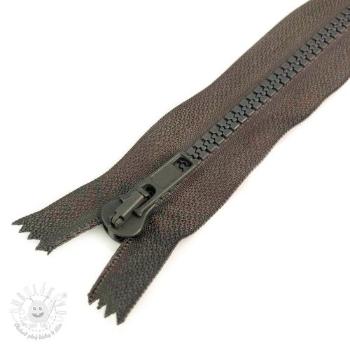 Zips kostený deliteľný 70 cm dark brown